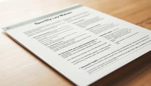 A well-lit, high-resolution photograph of a detailed sports therapy liability waiver form, showcasing the key benefits listed in a clear and organized manner. The waiver is displayed on a clean, professional-looking desk or surface, with a warm, neutral-toned background. The form should be the focal point, with a shallow depth of field to emphasize the legible text and organized layout. The image should convey a sense of trustworthiness, transparency, and the importance of understanding the liability coverage provided by the waiver.