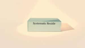 Systematic Review Guide: A crisp, clean-lined illustration showcasing a hardcover book with a refined cover design. The book's spine features the title "Systematic Review Guide" in a bold, legible font. The book is positioned on a minimalist desk, bathed in warm, directional lighting that casts subtle shadows, lending depth and dimension. The background is a serene, off-white studio setting, allowing the book to take center stage as the focal point. The overall aesthetic is professional, informative, and visually engaging, perfectly suited to illustrate the "Introduction to Our Guide" section of the article.